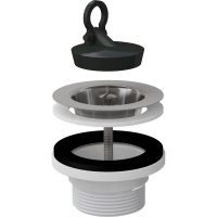 Донний клапан сифона для мийки 6/4" Alca A33 