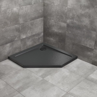 Душовий піддон Radaway Doros PT 1000x1000х50 Stone чорний