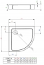 Душовий піддон Radaway Doros A Compact 800x800х115 Stone чорний