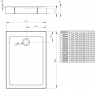 Душовий піддон Radaway Doros F Compact 1400x900x120 Stone білий