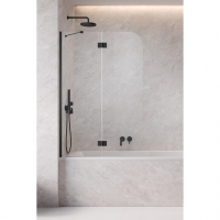 Шторка на ванну Radaway Garda Black PND II 1200Lx1500 прозоре