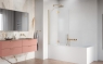 Шторка на ванну Radaway Garda Brushed Gold PND II 1200Rx1500 прозоре