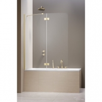 Шторка на ванну Radaway Essenza Brushed Light Gold PND II 1100Lx1500 прозоре