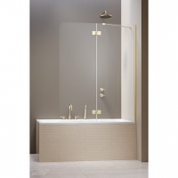 Шторка на ванну Radaway Essenza Brushed Light Gold PND II 1000Rx1500 прозоре