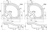 Поддон душевой Koller Pool Semideep Neo 8000198 полукруглый 90x90 см с сидением