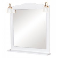 Зеркало с подсветкой Akvarodos "Классик" 80 и с полкой (белое)