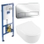 Комплект 4 в 1 Villeroy&Boch монтажная рама ViConnect 92246100 с клавишей смыва 92249061 и подвесным унитазом 5656RS01