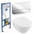 Комплект 4 в 1 Villeroy&Boch монтажная рама ViConnect 92246100 с клавишей смыва 92249061 и подвесным унитазом 5684H10