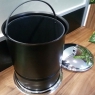 Ведро для мусора Kugu Freestand G&B chrom/black 926C&B