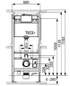 Инсталяционная система Tece 9300044 для подвесного унитаза Toto Neorest