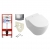 Комплект 5 в 1 унитаз подвесной Villeroy&Boch Subway 2.0 DirectFlush 5614R201 с комплектом TECEbase kit 4в1 9400005