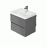 Шафка під умивальник Cersanit Crea 50 сірий матовий