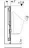 Монтажний елемент Geberit GIS 461.686.00.1 для пісуара, 114 см, універсальний, для зовнішнього змивного клапана