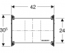 Монтажна панель Geberit GIS 461.173.00.1 універсальна, 24 x 42 см, для прихованого монтажу