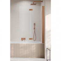 Шторка на ванну Radaway Nes Brushed Copper PND I 1100Rх1500 прозоре