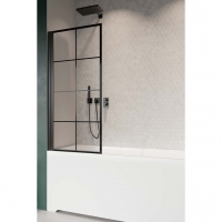 Шторка на ванну Radaway NES 8 Black PNJ I Factory 800Lx1500