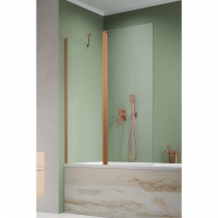 Шторка на ванну Radaway Nes Brushed Copper PND II 1300Lx1500 прозоре