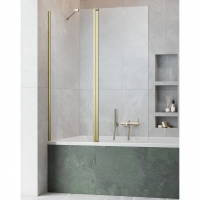 Шторка на ванну Radaway Nes Brushed Gold PND II 1400Lx1500 прозоре