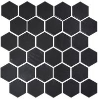 Мозаїка H 6021 Hexagon Black MATT 295x295x9 Котто Кераміка