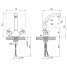 Смеситель для кухонной мойки Lidz (CRM) 75 21 271F-2