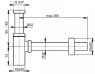 Сифон для умывальника Alca Plast A401 Ø32 DESIGN