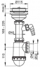 Сифон Alca Plast A446P Ø50/40 для мойки