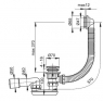 Сифон Alca Plast A505CRM для ванны Click-clack