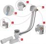 Сифон для ванны Alca Plast A508KM-80 Click-clack