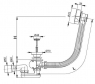 Сифон Alca Plast A51B для ванны