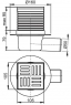 Cливной трап Alca Plast APV5111 с боковой подводкой