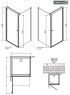 Кабина душевая Radaway EOS KDJ 90 90х100х197 мм