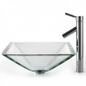Умывальник стеклянный Kraus GVS-901-19mm