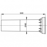 Удлинительная часть для стока воды к унитазу Alca Plast M148