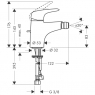 Смеситель для биде Hansgrohe Metris E 31272000