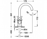 Змішувач для умивальника Tres Monoclasic 28310301