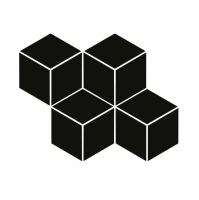 Мозаїка пресована універсальна Ceramika Paradyz Nero Romb Hexagon 20,4x23,8 код 1832 