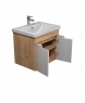 Тумба підвісна Мойдодир Smart Craft 60 см з умивальником Como 60 підвісна білий/дуб крафт