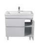 Тумба підлогова Мойдодир City White 80-U з умивальником Cosmo 80 білий
