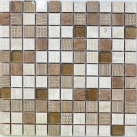 Мозаїка Котто Кераміка СМ 3044 С3 Beige-Brown-Brown Gold 300x300x9 