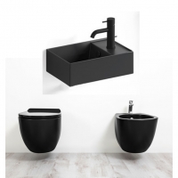 Комплект Simas унітаз Vignoni з кришкою SoftClose + біде Vignoni + умивальник AG50