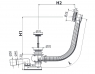 Сифон для ванны Alca Plast A55KM-120