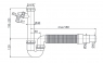 Сифон трубчатый Alca Plast A83 Ø50/40