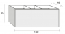 Тумба под умывальник Riho Andora F1AN10x 160x55