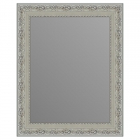 Зеркало в багетной раме J-mirror Azzurra 50x40 см белое серебро