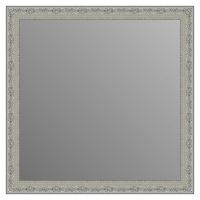 Зеркало в багетной раме J-mirror Azzurra 70x70 см белое серебро