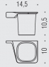 Стакан для щеток Colombo Alize B2502