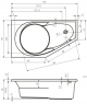 Ванна акриловая Riho Yukon Right BA34 160х90 см