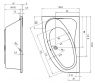 Ванна акриловая Riho Lyra Right BA67 153х100 см