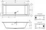 Ванна акриловая Riho Lusso BA99 190х90 см