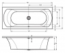 Ванна акриловая Riho Lima Right BB46 180х80 см